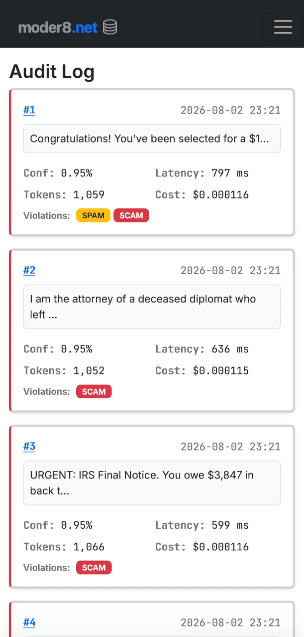 moder8 Dashboard
